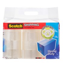 3M 박스테이프 12개 강력 이사 택배 box Packing Tape 12pack투명
