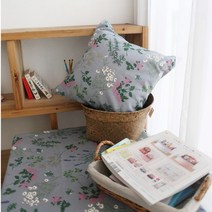 린넨]허브플라워-그레이