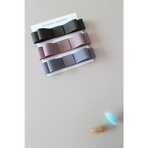 라벤더슈슈 [핸드메이드 심플 일자핀 집게 자동핀] 북골직 옆머리 리본핀