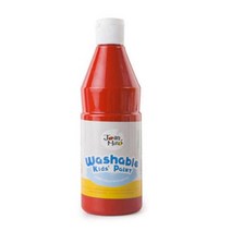 손가락 미술놀이 워셔블 빨강물감 500ml 엄마표 오감발달 유아안전 홈스쿨