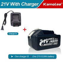 핸드 자키 전동 리프트 수동 포크 지게발 Kmoe-1V 6000mh 리튬 이온 배터리 L160 핸드 드릴 전동 공구 Mki, 06 With Charger B 6.0Ah_02 EU