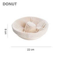 도우컨디셔너 Walfos 빵 교정 바게트 반죽 발효 천연 등나무 위커 통기성 천 커버, 24.Donut S