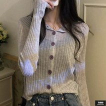 가바바 여성 미디가디건 입체감이 살아 있는 데일리 가디건 G59800