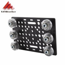 V슬롯 갠트리 세트 알루미늄 프로파일 바퀴가있는 20-80mm 플레이트 Vslot 플랫 3D 프린터 부품, 05 Only Black Plate