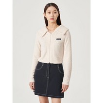 [에잇세컨즈] 빅칼라 카디건형 집업 티셔츠 아이보리 (163241GY90)