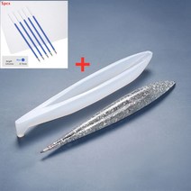 투명 실리콘 금형 말린 꽃 수지 장식 공예 DIY 볼펜 금형 에폭시 수지 금형 쥬얼리 1 개