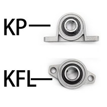 베어링하우징 플러머 베어링풀러KFL KP 자체 정렬 플랜지 베어링 8mm 베개 블록 아연-알루미늄 합금 하우, KP001 12mm