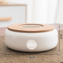 촛불난로 무선캔들워머 중공 히터 차 따뜻하게 스토브 주전자 홀더 가열베이스 세라믹 차, 02 B