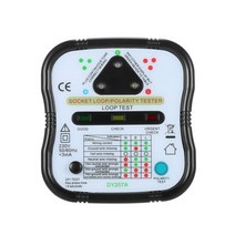 랜테스터기 DY207A 소켓 테스터 주전원 배선 전기 극성 검출기 소켓 콘센트 루프 RCD 검사 스마트, 영국 플러그