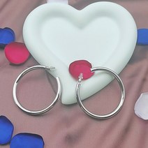 순금 링 귀걸이 여자 JICAI Gold Color Stainless Earring Women Steel Hoop Earrings for Small Simple Round Circ