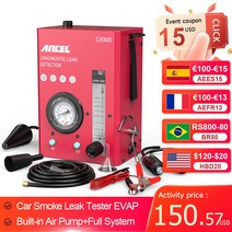 누출 탐지기 누수 수도 탐지 ANCELS3000 연기 감지기 EVAP 기계 진단 도구 진공 테스터 연료 파이프 자동차 오토바이