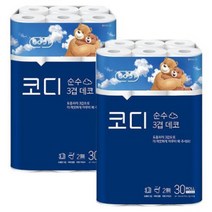 쌍용씨앤비 CODI 순수한 데코 3겹 30m 30롤 2팩