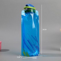 조롱박 700Ml 접이식 물병 휴대용 야외 스포츠 물 주머니 여행 하이킹 캠핑을위한 재사용 가능한 Bpa 132653, Blue