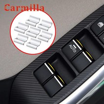 Carmilla for Mazda 3 Axela CX4 CX5 CX3 Cx-3 ABS 7 개/대 자동차 창 리프트 버튼 장식 스팽글 스타일링