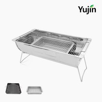 4~6인 스텐 바베큐 그릴 좌식 대형(L) 화로대 석쇠 숯불 구이 YJ03, BBQ 그릴 스텐좌식(L), 스퀘어 법랑불판(M), -