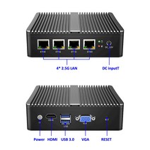 미니pc 팬리스 미니 PC 4 인텔 2.5G LAN 스위치 셀러론 J4125 4x2500M i225 Nic 미니 라우터 서버 ESXI HD-, 03 No System_01 미국, 05 16GB DDR4 512GB SSD