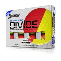 스릭슨 골프공 반반공 디바이드 큐스타투어 3피스 Q-STAR, Red + Yellow