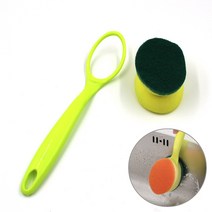 싱크대 청소용 다용도 양면 원형 막대손잡이 수세미, 상세페이지 참조