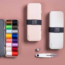 ecolucky 바느질세트 반짇고리 혼합16종 소잉박스 sewing box 바느질키트, 반짇고리 세트 스카이