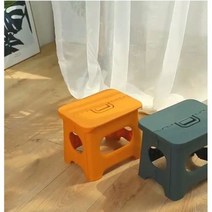 휴대용 접이식 간이의자 폴딩체어 수툴 발판 보조의자 다이소의자, 옐로우