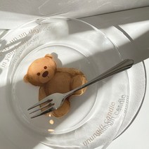 테디 베어 유리 접시 곰돌이접시