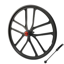 MTB 카본 오프로드 자전거 휠 세트 20 인치 406 산악 wheelset 디스크 브레이크 마그네슘합금, 앞 바퀴, 1개