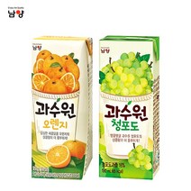 남양 과수원 190ml x 24팩(1box) 4종 택1/사과/복숭아/청포도/오렌지/혼합가능/무료배송, 혼합, 청포도12팩+오렌지12팩