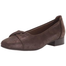 Clarks 여성용 틸몬트 달리아 발레 플랫 브론즈 메탈릭 텍스타일 6.5 Wide 211237, 7 Wide, Bronze Metallic Textile