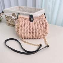 도두리 diy 뜨개질 손뜨개 코바늘 가방만들기 패키지 키트 클램데일리백 동영상제공, 클램데일리백(땅콩미숫가루)