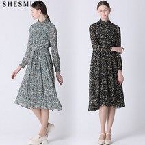 [백화점매장 정품출고] 쉬즈미스 원피스 플로럴 프릴넥