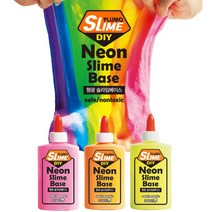 6000 쁠루모 네온 슬라임 베이스 촉감놀이 형광주황, 20개