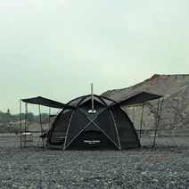 돔쉘터 오크돔텐트 구미 용인 대부도 캠핑장 추천, 흑요석 블랙(340x300x180cm)