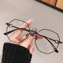 KORELAN 다면 상자 안경 여성 난시도 장착 가능 빨간 둥근 얼굴 얇은 눈 프레임 트렌디 한 남성의 어 버전