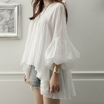 홍공장 샤론 여신 러플 하늘하늘 가을 블라우스 나시세트