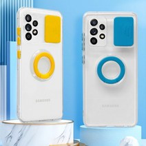 갤럭시A32 5G 점프 LTE A326 A325 슬라이드 카메라 렌즈 보호 핑거 링홀더 투명 케이스