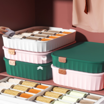 칸막이 뚜껑 속옷정리함 양말정리함 브래지어 플라스틱 서랍정리 수납박스 보관함, 15칸-화이트
