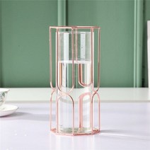 기하학 꽃병 홈 거실 침실 장식 꽃꽂이 높은 붕 규산염 유리 꽃 스탠드, B