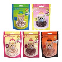 캣몽 40g 5종 콤보 5개 고양이 간식 치킨 오리 어포 대구 슬라이스 사사미, 오리 슬라이스