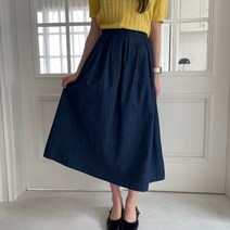 퍼니걸스 6322 밴딩 데일리 데님 청 롱 스커트 여성의류