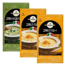 8+4개 고메 콘크림 치즈 콘수프 콘스프 옥수수 스프 수프 & 고메 브로콜리 브로컬리 크림 수프 스프, 콘크림수프8개입+브로콜리크림수프4개입