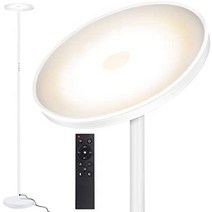 거실 장스탠드 북유럽스타일 미국 outon 플로어 램프 30w 2400lm led 현대 토치에르 스카이 램프 4색 온도의 밝은 스탠딩 램프 무단 조광기 원격 터치 제어 거실, 하얀색