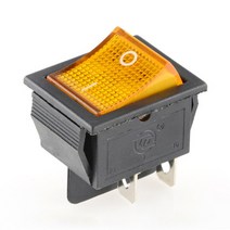 KCD4 로커 스위치 ON-OFF 2 위치 4 핀/6 핀 전기 장비 조명 전원 16A 250VAC/ 20A 125VAC, 05 yellow_02 6 Pin