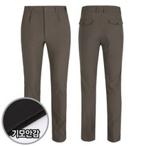 남성 겨울 기모 원턱 슬림 골프바지 BS-PTKG-145-카키