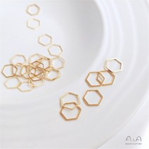 14K 골드 채워진 중공 곡선 심장 모양의 액세서리 diy 첫 번째 연결 귀걸이 매달려 장식품, 10PCS, 38 12mm