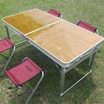 원목캠핑테이블 야외접이식 의자테이블 로우체어, 트랜스포머테이블(내츄럴오크)