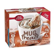 1+1 Betty Crocker 베이킹 머그는 시나몬 롤 케이크 믹스와 크림 치즈 아이싱, 계피 건포도_8피스 세트