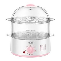 다기능 전기 보일러 2 층 급속 계란 쿠커 스팀 밀렵기 용량 탈착식 트레이 250W, [01] Pink double layer, [01] 220-240V, [02] EU
