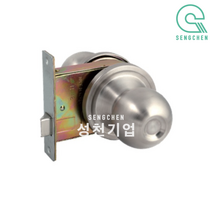 금강산업 원형 도어락(900B-Series)(현관용)(통로용5) (1EA), 유광, 은색