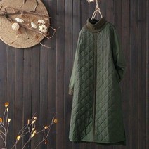 빅 사이즈 여성 하프 패딩 오버사이즈 기모 폴라 무릎 밑단 원피스