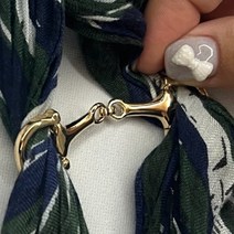 50대 엄마선물 스카프고리 스카프연결클립 골드